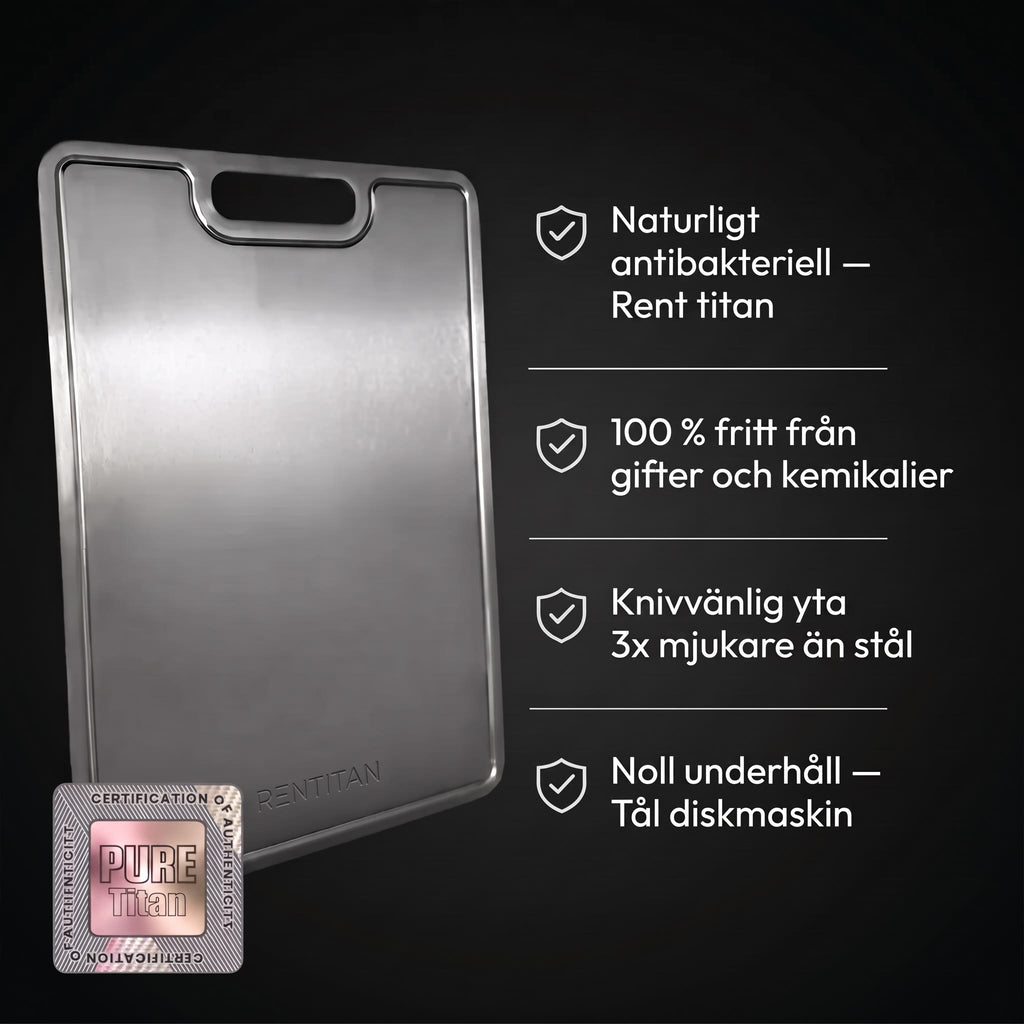 Skärbräda i 100 % rent titan – RENTITAN®