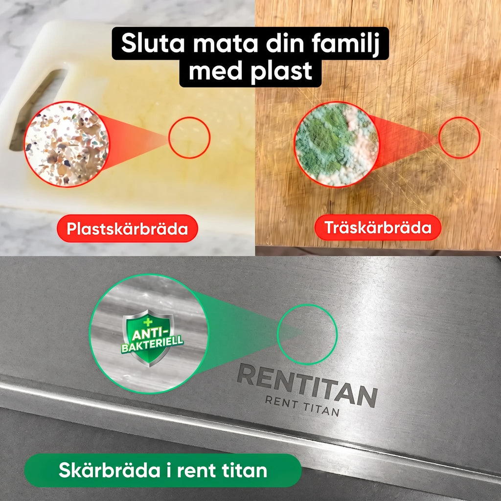 Skärbräda i 100 % rent titan – RENTITAN®