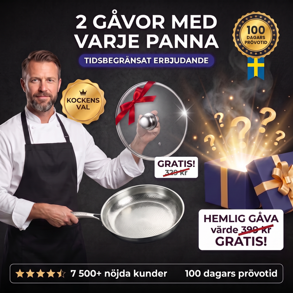 Stekpanna i 100 % ren titan för giftfri matlagning