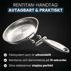 Stekpanna i 100 % ren titan för giftfri matlagning