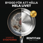 Stekpanna i 100 % ren titan för giftfri matlagning
