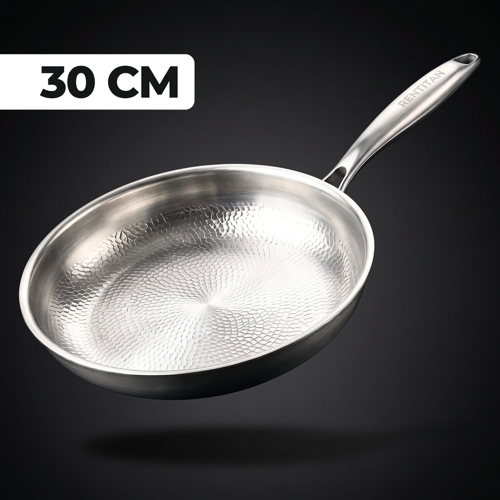 Stekpanna i 100 % ren titan för giftfri matlagning